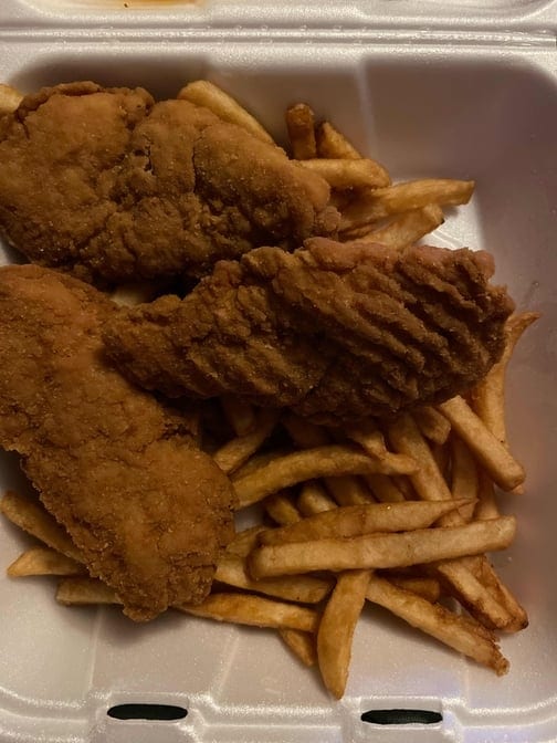 Chicken Fingers Dinner.